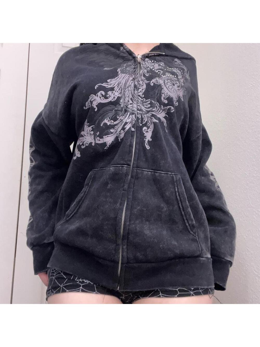 black angel wings hoodie